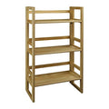 3-Shelf Folding Student Bookcase 20.75" Wide-Natural - color: Natural (New)