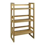 3-Shelf Folding Student Bookcase 20.75" Wide-Natural - color: Natural (New)