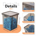 10 Pack Small Storage Bins with Lids, Black Stackable Plastic Organizer Containers for Crafts, Jewelry, Office Supplies & Small Toys - 3.54x3.54x4.53 Inch – Black Square Medium - size: Black Square Medium - 10 Pack