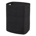 MEGASKET Large Laundry Hamper 16"x13"x22" - Tall Woven Laundry Basket, Cotton Rope Dirty Clothes Hamper, Baby Kids Nursery Wicker Laundry Basket, Bedroom Aesthetic, Soft Laundry Bin, Black Hamper, 75L - color: Black