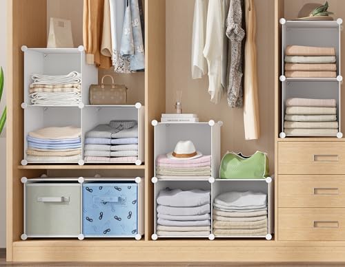 HOMIDEC 9 Cube Storage Organizer, Cubes Shelves for Living Room, Bedroom, White - color: White, size: Large