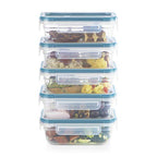 Snapware Plastic Total Solutions (5-Pack, 3 Cup) Food Storage Containers Set, Airtight & Leakproof Plastic Locking BPA-Free Lids Tupperware, Freezer Dishwasher Microwave Safe - size: 5 Pack, style: 3 Cup