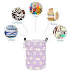 FANKANG Storage Basket, Nursery Hamper Canvas Laundry Basket Foldable with Waterproof PE Coating Large Storage Baskets for Kids Boys and Girls, Office, Bedroom, Clothes,Toys(Cat) - color: Cat