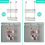 HapiRm Hanging Shower Caddy Organizer - No Drilling Shower Organizer with Inclined Shelf, Rustproof & Waterproof 304 Stainless Steel Bathroom Caddy - Brushed Nickel - color: Brushed Nickel-Inclined Shelf