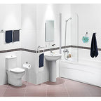 5 Pieces Bathroom Hardware Accessories Set Polished Chrome, 24Inch Bathroom Towel Rack Set SUS304 Stainless Steel, Square Bath Towel bar Set Wall Mounted, Heavy Duty - color: Polished Chrome, size: 24" 5pcs