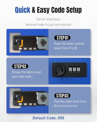 Uniclife 20 Keys Key Lock Box with Code, Wall Mount Lock Box for Keys with Code, Key Organizer with Tags, Key Cabinet, Key Storage Box for Home Office & Company, Blue - color: Blue, size: 20 Keys