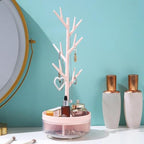 1Pc Branch Jewelry Box, Rotating Rack, Jewelry Storage Box - color: white