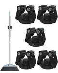 Magnetic Broom Holder, Steel Mop Mount No Drilling Magnetic Holder for Garage Tools, Anti-Slip Utility Mount for Garage, Kitchen, Laundry Tools Organizer and Management - 5 Pack/Black - size: 5 pack-Black