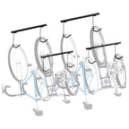 WALMANN Ceiling Mounted Bike Rack for Garage, Space-Saving Ceiling Bike Storage for 4 Bikes(Horizontally)/8 Bikes(Vertically), Adjustable Bike Hooks for Road Mountain Bikes - style: Ceiling rack for 4 bikes