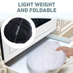 2 Pieces Up Laundry Hamper, 3 Compartment Collapsible Mesh up Laundry Basket, Collapsible Mesh Laundry Baskets for Family College Dorm Hoom Dirt Clothes Bin with Handle - color: Black+White 1