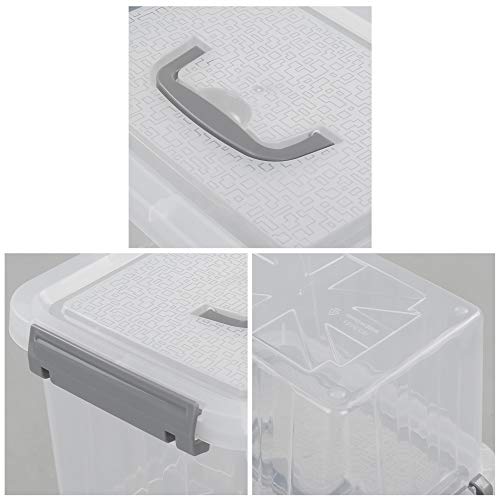 Jekiyo Clear Plastic Storage Bin, 6 Quart Latching Box Container with Lid, 4 Packs - size: 6 Quart