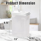 Buddeez Large Food Storage Container - 3.75 Quart Sugar Buddy, All Purpose Clear Kitchen Organization and Storage - Sugar, Flour, Cereal, Rice Dispenser, EZ Pour Spout & Easy Grip Handle (White Lid) - size: 3.5 QT