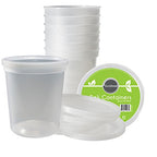 DuraHome - Deli food Storage Containers with Lids 32 oz, Quart Pack of 24 Leak-proof Freezer Safe Microwaveable Soup Storage Container - Clear Plastic Premium Quality - size: 32 oz. (24 Sets)