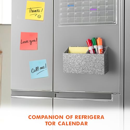 BEYGORM Magnetic Dry Erase Marker Holder for Whiteboard,Non-slip Acrylic Magnet Pen Holder for Fridge Refrigerator,Locker Organizer for Work,Locker Accessories,Pencil Cup for Desk(Silver) - color: Silver