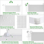 C&AHOME Cube Storage Organizer, 12-Cube Shelves Units, Closet Cabinet, DIY Plastic Modular Book Shelf, Ideal for Bedroom, Living Room, Office, 36.6" L x 12.4" W x 48.4" H Milky UPCS12M - color: Milky
