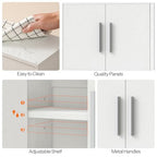 HOOBRO Bathroom Wall Cabinet, Medicine Cabinet, 15 x 7.1 x 16.1Inches, Adjustable Shelf, Over The Toilet Wall Storage Cabinet, for Bathroom, Bedroom, White