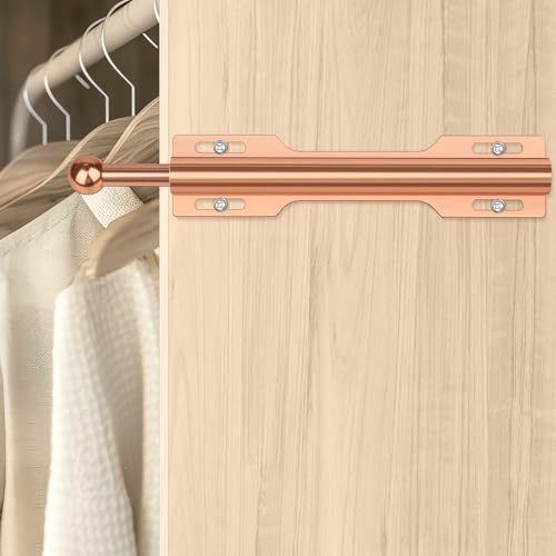 FIRJOY 12" Valet Rod for Closet Pull Out (2 Pack, Rose Gold) - color: Rose Gold, size: 2 Pack