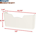 Simple Houseware Single Pocket Wall Mount for Hanging File Holder, 3 Packs, White - color: White, size: 3 Pack