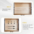 24 Pcs Metal Adjustable File Cabinet Rails Set Include 16 Hanging File Rail Clips 8 Cabinet Dividers Bars Suitable for Cabinets with Drawer Thickness Less Than 1/8 Inch(Silver,18-32.5 Inch) - color: Silver, size: 18-32.5 Inch