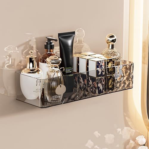 Lae Nuvole Wall Mounted Bathroom Caddy Organizer, Adhesive Shower Shelf for Inside Shower Caddy Plastic Bathroom Organizers and Storage for Wall, Bath, Makeup, Home Decor, No Drilling (Black) - color: Black - 1 Pack