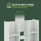 Furinno LUDER Book Shelf, 11-Cube Bookshelf, Reversible Bookcase, 9.4 x 29.1 x 41.7, Easy Assembly, for Living Room, Bedroom, Home Office, White - color: White, size: 11-Cube