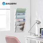 Gawerk Clear Acrylic Single Pocket, Plastic Hanging Wall Mount File Holder for Office Home (Clear, 8 Pack) - color: Clear, size: 8 Pack