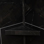 Palisade Vinyl Waterproof Corner Shower Shelf in Black Ice - color: Black Ice