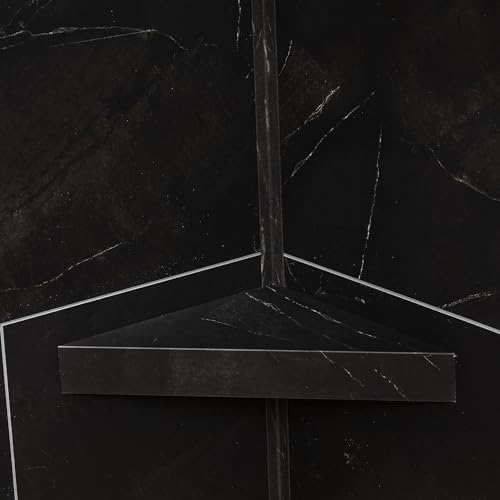 Palisade Vinyl Waterproof Corner Shower Shelf in Black Ice - color: Black Ice