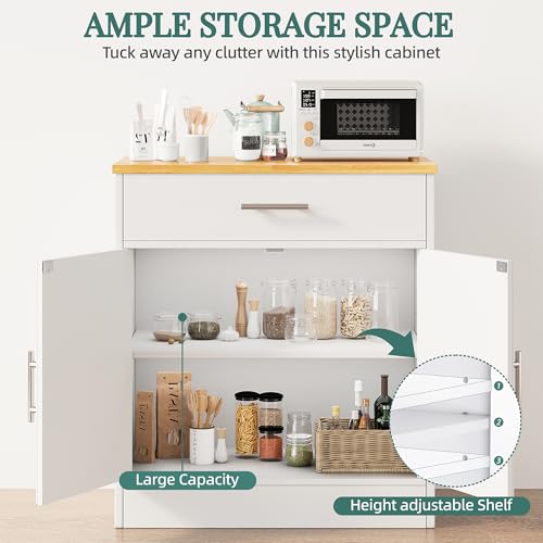 Shintenchi Farmhouse Storage Cabinets with Doors and Shelves,Kitchen Barn Door Storage Cabinet with Drawers,Coffee Bar Cabinet Buffest Sideboard for Dining Room,Bathroom,Entryway - color: New White, size: 28.3"L