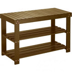 Pipishell Bamboo Shoe Rack Bench, 3 Tier Sturdy Shoe Bench, Storage Shoe Organizer, Holds up to 300lbs for Entryway Bedroom Living Room Balcony, Yellow Brown - color: Yellow Brown
