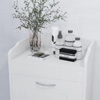 HOMCOM 31" Tilt Out Laundry Hamper, Free Standing Home Organizer Hamper, Bathroom Storage Cabinet, White