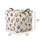 Square Storage Basket Canvas Collapsible Organizer Bins for Book, Nursery, Kid's Toys, Closet & Laundry, Gift Baskets(Letter) - color: Letter