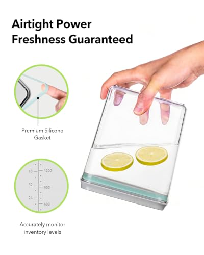 Airtight Food Storage Container with One-Touch Lid, 12-Piece Set (1.3, 2.1, 2.9, 3.6 QT* 3) Stackable Durable BPA-Free for Baking Supplies, Pasta & Systematic Bulk Organization - color: 12 Pcs Set