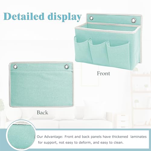 2-Pack Wall Hanging Organizer Bag/Hanging Baskets with Large Mesh Compartment & 3 Pockets，Over the Door Organizer Space Saving Storage for Bedroom,RV Camper, Closet (Green -2 Pack) - color: Green -2 Pack