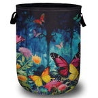 Spring Flower Butterfly Laundry Basket, Laundry Hamper Collapsible Oxford Cloth with Handle Clothes Toy Storage Bin for Bathroom Laundry Room Bedroom 15.7 X 20 Inch - color: Spring Flower Butterfly