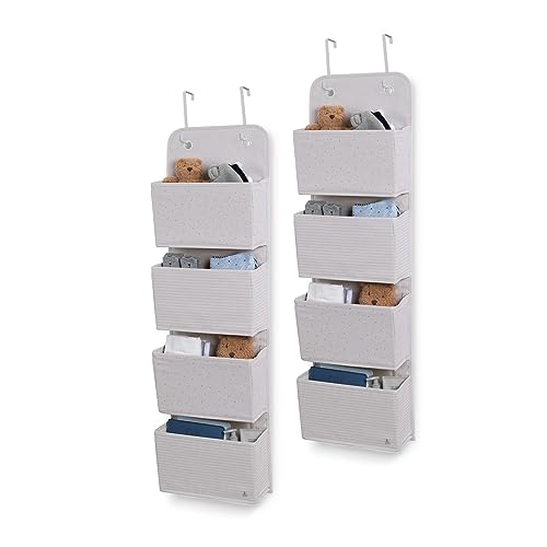 Delta Children GAP babyGap 2-Pack Over the Door Storage Organizer with 4 Pockets, Grey - color: Grey