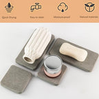 NiuYichee Set of 4 Water Absorbent Diatomite Coasters, Diatomaceous Earth Kitchen Soap Dish, Bathroom Trays, Water Absorbing Stone Used for Hand Soaps & Plants & Toiletries in The Modern Home - color: Set of 4 Grey