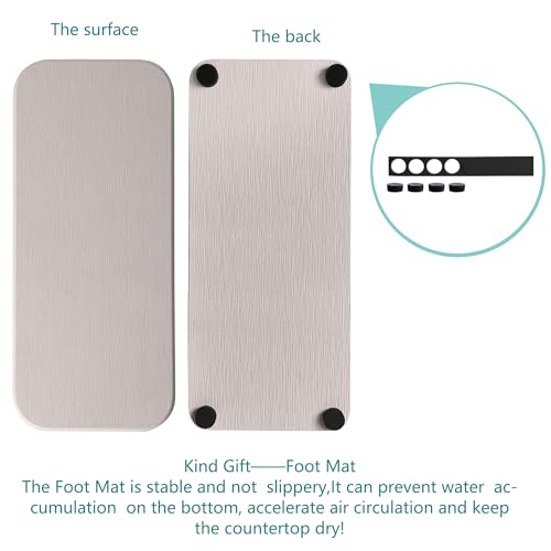 NiuYichee 2 Pcs Water Absorbing Stone Trays, Kitchen/Bathroom Sink Soap Dish, Diatomite Tray Used for Hand Soap & Cosmetic Bottles in the Modern Home, 4" W x 9" L, White - color: White, size: 9" x 4"