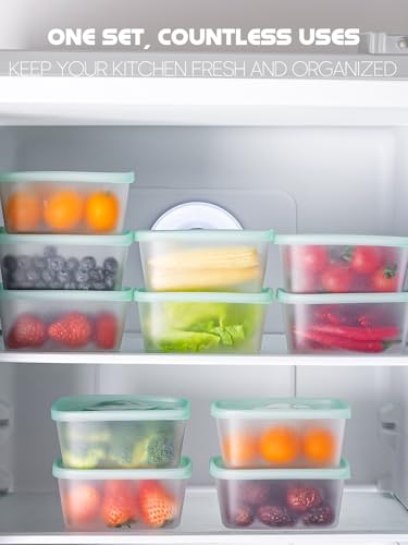 LivLab Mker 40 PCS Meal Prep Containers with Lids - Freezer Food Storage Containers Bpa-Free Reusable Lunch Boxes for Leftovers, Salad, Fruits, Snack - 20 Sets | 20 fl oz | 2.5 Cups - size: 20-Pack-17 floz