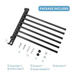 Space Saving Towel Rack JSVER Black Space Saving Towel Holder, Towel Rack Wall Mounted, Swivel Hand Towel Holder, 6-Arms Towel Bar, Towel Racks for Bathroom - color: Black 6 Arms