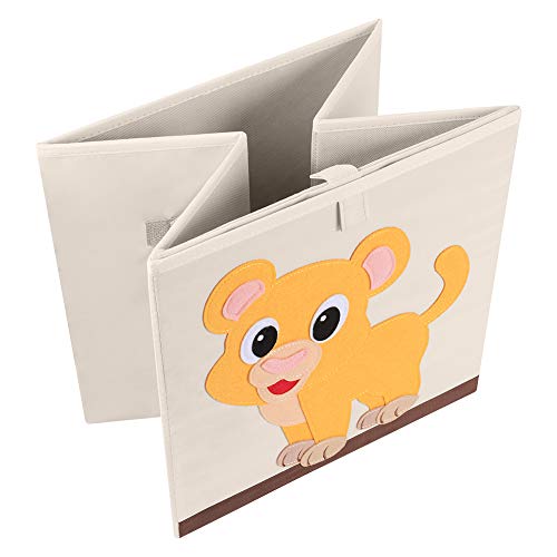 Foldable Animal Cube Storage Bins Fabric Toy Box/Chest/Organizer for Kids Nursery, 13 inch (Rhino) - color: Rhino