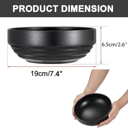 Key Holder Bowl for Entryway Table Round Catchall Bowl for Coin Fruit Holder Decorative Serving Bowl for Coffee Table Kitchen Counter, 7.4 Inches - color: Black, size: 7.4 Inches