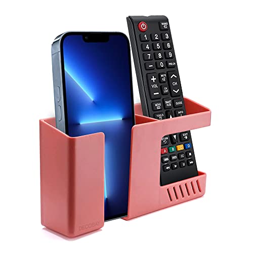 D3 Wall Mount Phone Holder, Punch-Free Wall-Mounted Mobile Phones Charging to Stand, Sticky Remote Control Storage Box Bedside Lazy Mobile Phone Rack, Multipurpose Storage Box (Red) - color: Red