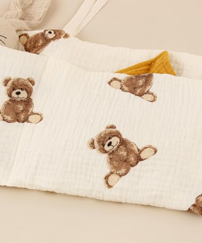 Baby Bedside Hanging Bags Storage Organizer Milk Bottle Toy Crib Baby Nappy-Bag Bed-Bunk Organizing Bag - color: Flower01