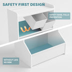 FOUCSSOMEI Kids Toy Storage Organizer, 3-Tier Toy Storage Shelf, Narrow Toy Organizer with Removable Bins, Safe Stable Design for Playroom Nursery Living Room, Patent Design - size: Small Size