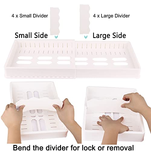 SWOMMOLY Expandable Food Storage Container Lid Organizer, Includes 8 Adjustable Dividers, 30 Preprinted and Blank Writable Labels, Extra Large - size: Extra Large
