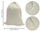 COTTON CRAFT Large Laundry Bag Backpack - 4 Pack Heavy Duty Durable Canvas Drawstring Closure Laundry Bag - Washable Utility Sack, College Dorm Hamper, Travel Laundry Organizer -18x24 inches - Natural - size: Backpack / 4 Pack