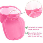 Keedolla Denture Cleaning Case Orthodontic Dental Retainer Container,Denture Holder Case Retainer Soaking Cups for Travel, Camping, Office - Pink - color: Pink