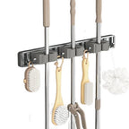 Mop and Broom Holder Wall Mount,Command Broom Holder Hanger Wall Mount,Tool Hangers for Garage Wall