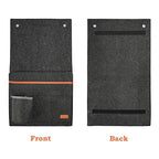 Surblue Bedside Caddy Felt Bedside Storage Organizer with Water Bottle Holder for TV Remote Control Phone Glasses Magazine 7 Pockets(Dark Grey) - color: Darkgrey